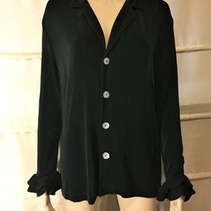 Chico's Travelers Black Sweater Size 2